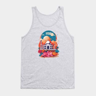 Vintage Travel India Design Tank Top